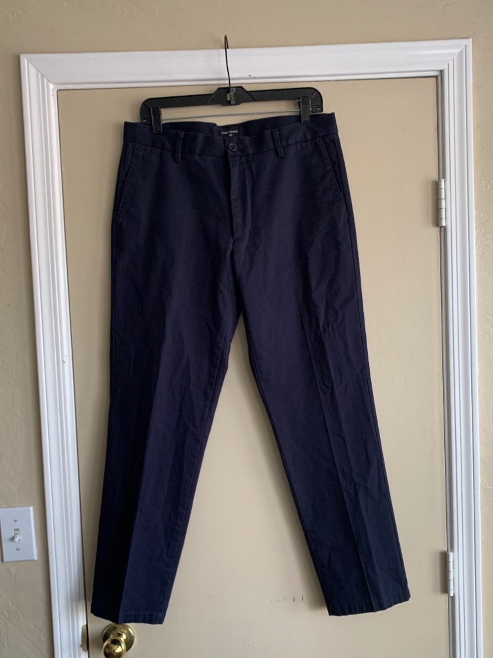 Dockers Slim Tapered Chino Pants 33x30 Navy Blue Business Casual Preppy Classic